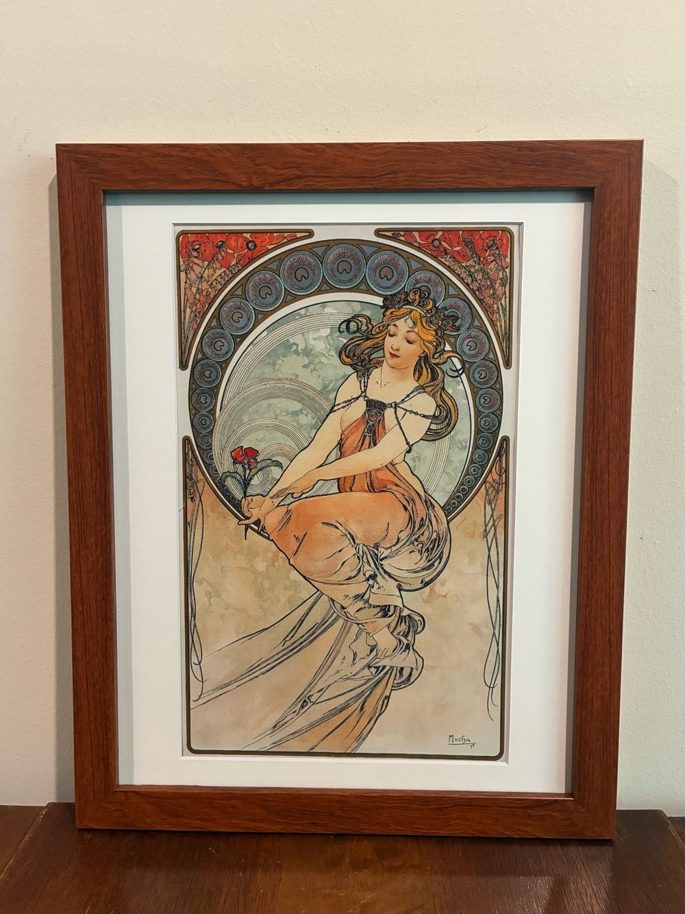 Mucha Muse of Painting (The Arts Series) 12x15 Framed Art Nouveau Print Wall Art
